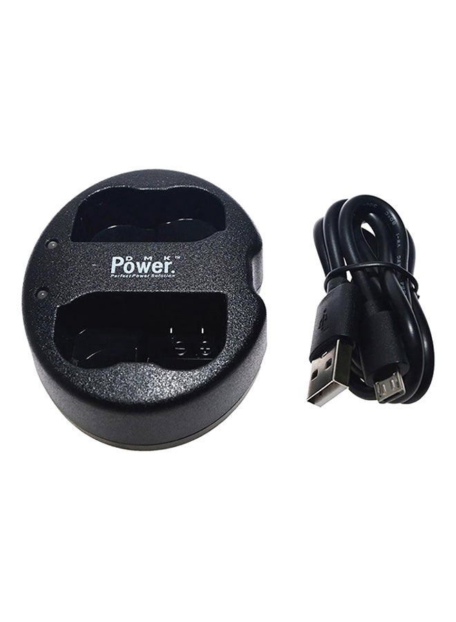 DMK Power En-El15 Double Usb Charger Tc-Usb 2 For Nikon D810/D810A D750 D610 D7200 D7100 D7000 . Cameras Black - Image 1