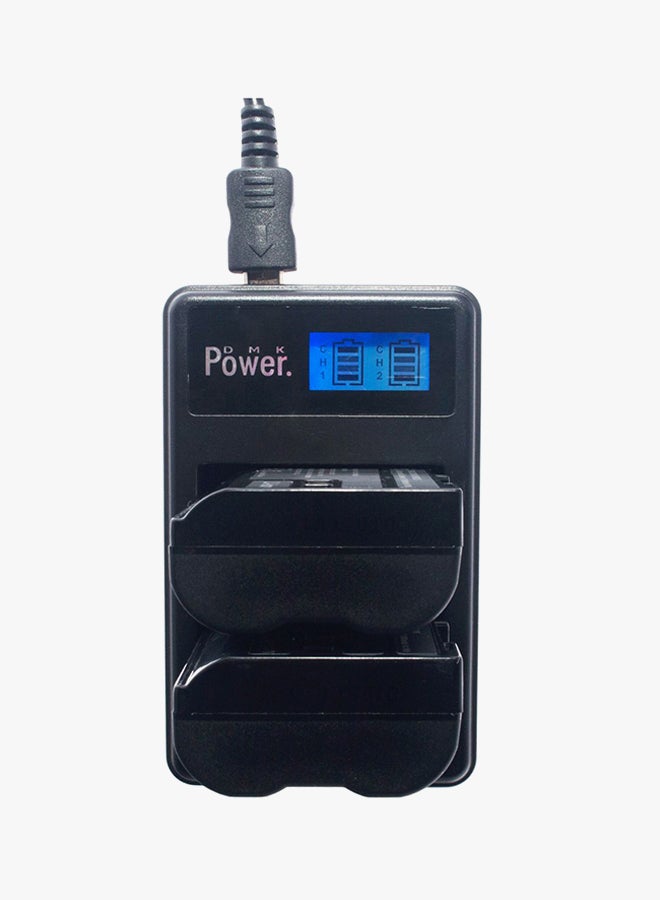 DMK 2-Piece EN-EL15 Replacement Batteries And Dual Charger For Nikon D7000 D7100 D7200 Black - Image 2