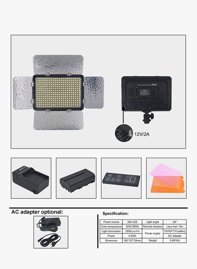DMK - #-330 Led Light With Ac Adapter Black - Image 1