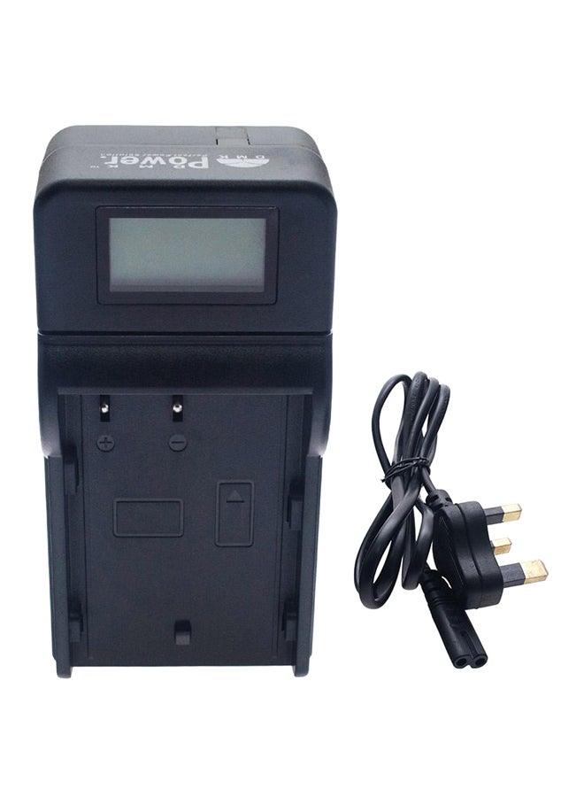 DMK LP-E6 TC1000 LCD Battery Charger With UK Plug For Canon EOS 60D 7D 5D2 5DII 5D Mark II LC-E6Eh Camera Black - Image 1