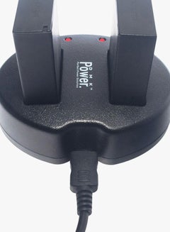 دي أم كي بطاريتين من نوع LP-E17 بسعة 1040 مللي أمبير-ساعة وشاحن Usb مزدوج لكاميرات كانون Lpe17 وEos M3 وM5 وM6 وريبل Sl2 وT6I أسود  - Image 3