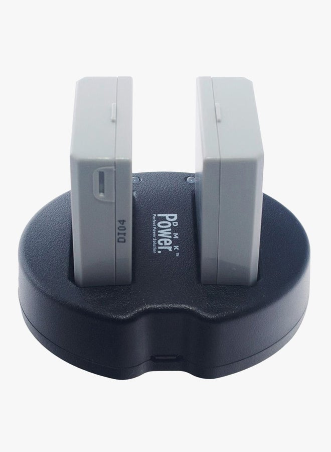 DMK 2-Piece LP-E5 Battery With Double USB Charger For Canon EOS 450D 500D 1000D EOS 450D Black - Image 2