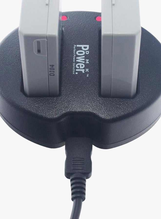 DMK 2-Piece LP-E5 Battery With Double USB Charger For Canon EOS 450D 500D 1000D EOS 450D Black - Image 3