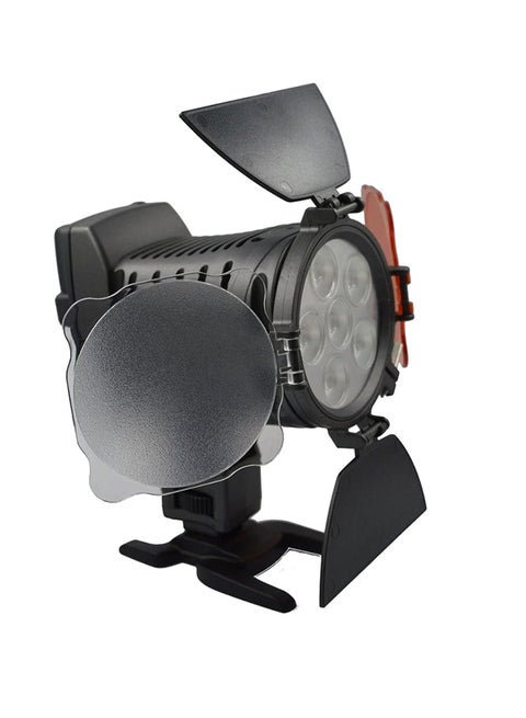 مصباح LED لكاميرا الفيديو وكاميرا DSLR أسود
