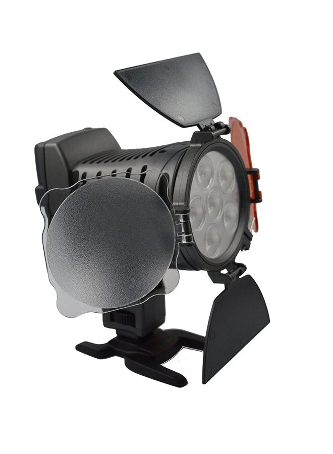 مصباح LED لكاميرا الفيديو وكاميرا DSLR أسود