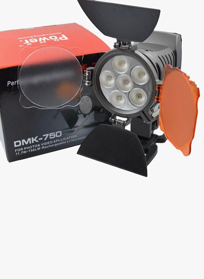 مصباح LED لكاميرا الفيديو وكاميرا DSLR أسود
