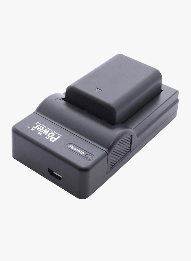 DMK - NP-FW50 Replacement Battery With TC-USB1 Single USB Charger For SONY NEX-3 3N NEX-5T NEX-6 NEX-7 A5000 A6000 A7 Camera Black - Image 1