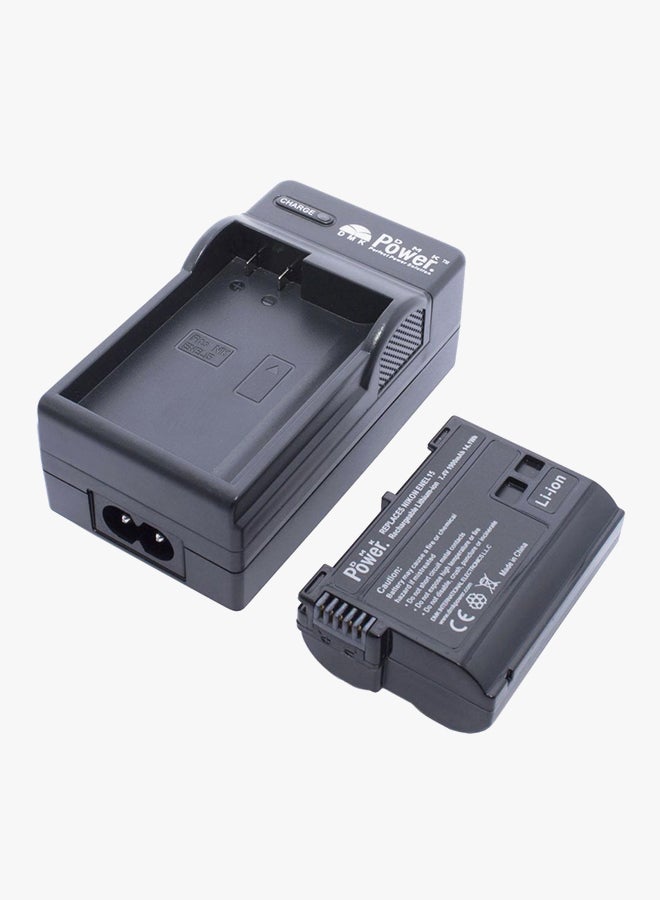 DMK EN-EL15 Rplacement Battery With TC600C Car Charger For Nikon D600 D610 D800 D810 D7000 D750  Camera Black - Image 2