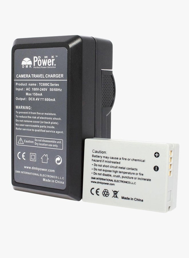 DMK NB-10L Replacement Battery With TC600C Car Charger For Canon Powershot G15 SX40 SX50 HS G1X Camera Black - Image 3