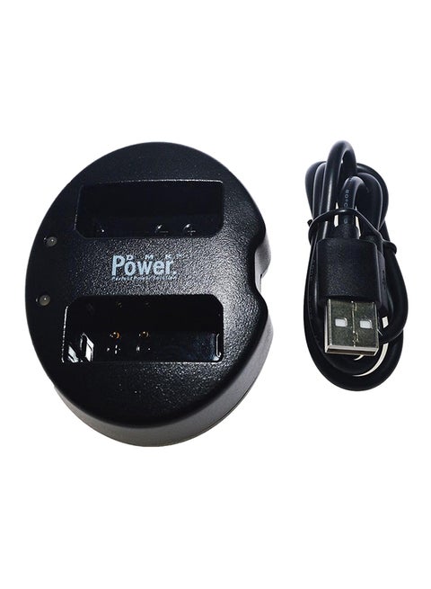 Power Lp-E10 Double Usb Battery Charger For Canon 1300D 1200D 1100D, K**s X50 . Cameras Black