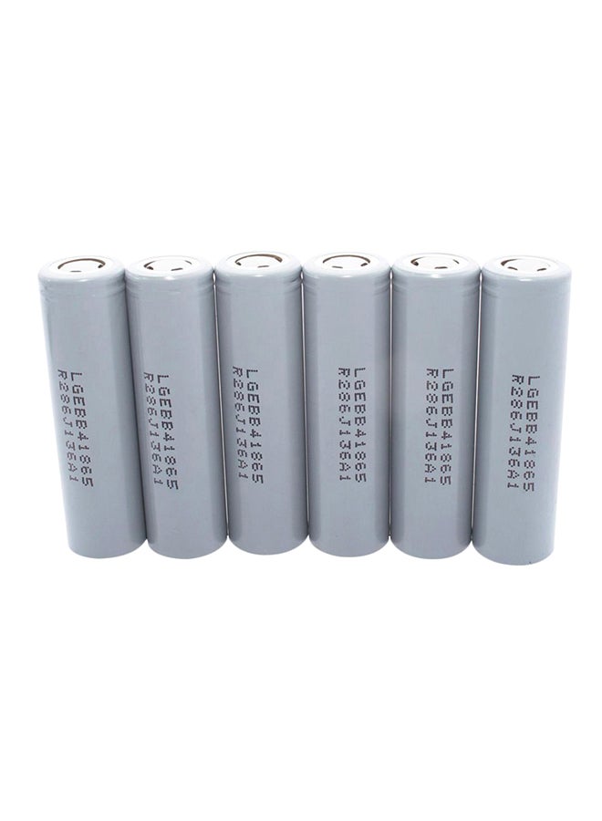 إل جي بطارية ليثيوم أيون قابلة لإعادة الشحن من 6 قطع 2600.0 mAh فضي  - Image 1