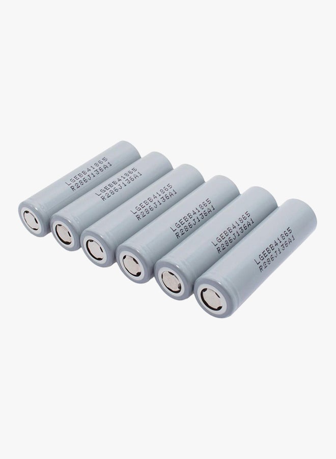 إل جي بطارية ليثيوم أيون قابلة لإعادة الشحن من 6 قطع 2600.0 mAh فضي  - Image 2