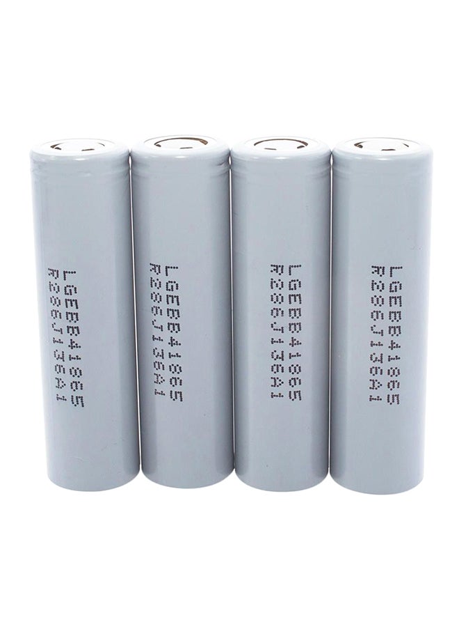 إل جي بطارية ليثيوم أيون قابلة لإعادة الشحن من 4 قطع 2500.0 mAh رمادي  - Image 1