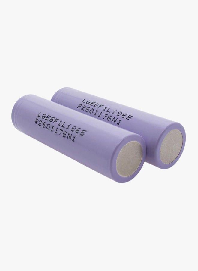 إل جي بطارية ليثيوم أيون قابلة لإعادة الشحن من قطعتين 2500.0 mAh أرجواني  - Image 3