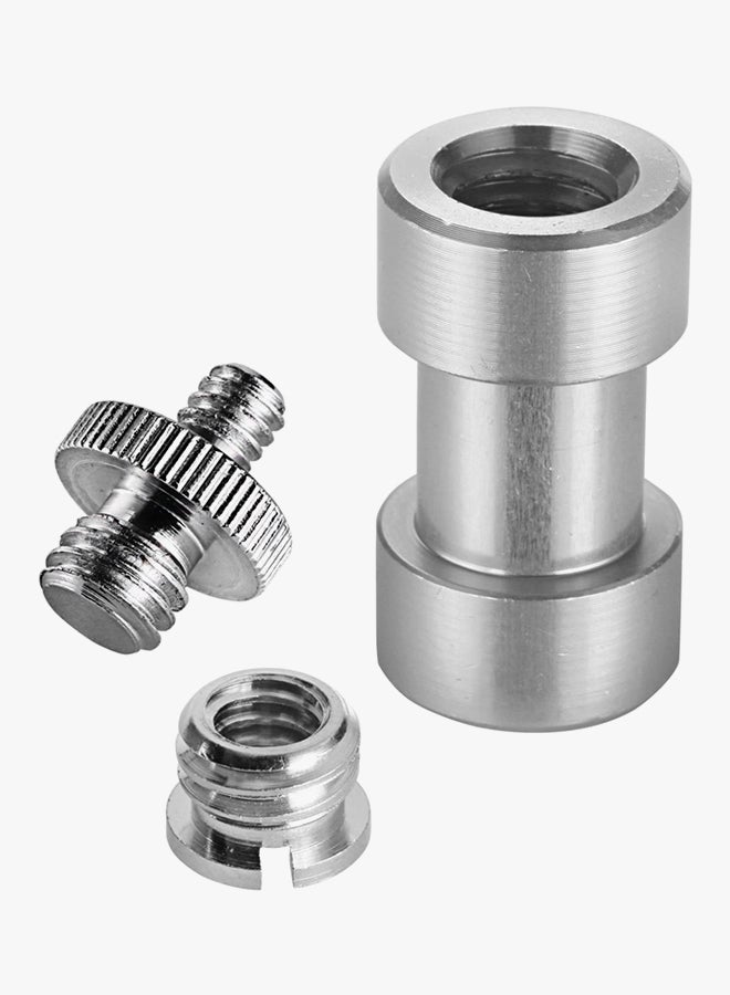 Neewer 15-Piece Metal Threaded Screw Converter Adapter Silver - Image 3