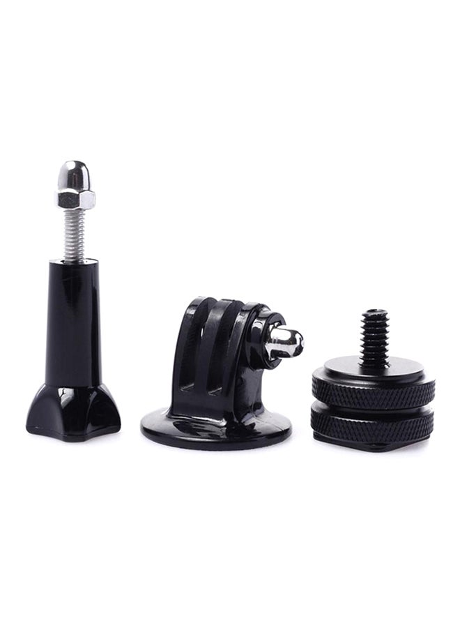 GoPro Hero To DSLR Camera Mount Adapter With Long Screw And 1/4 inch Hot Shoe Tripod Mount Black  - Image 1