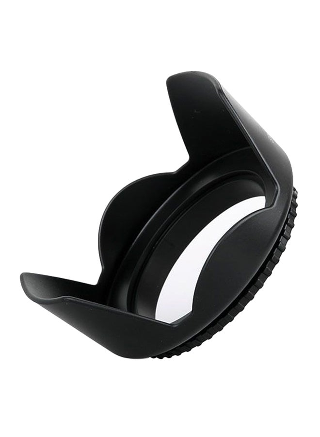 52mm Tulip Flower Lens Hood Mount For DSLR Camera Black  - Image 1
