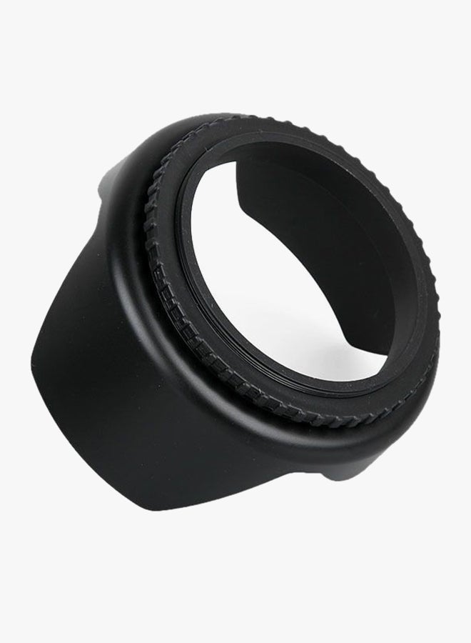 52mm Tulip Flower Lens Hood Mount For DSLR Camera Black  - Image 2