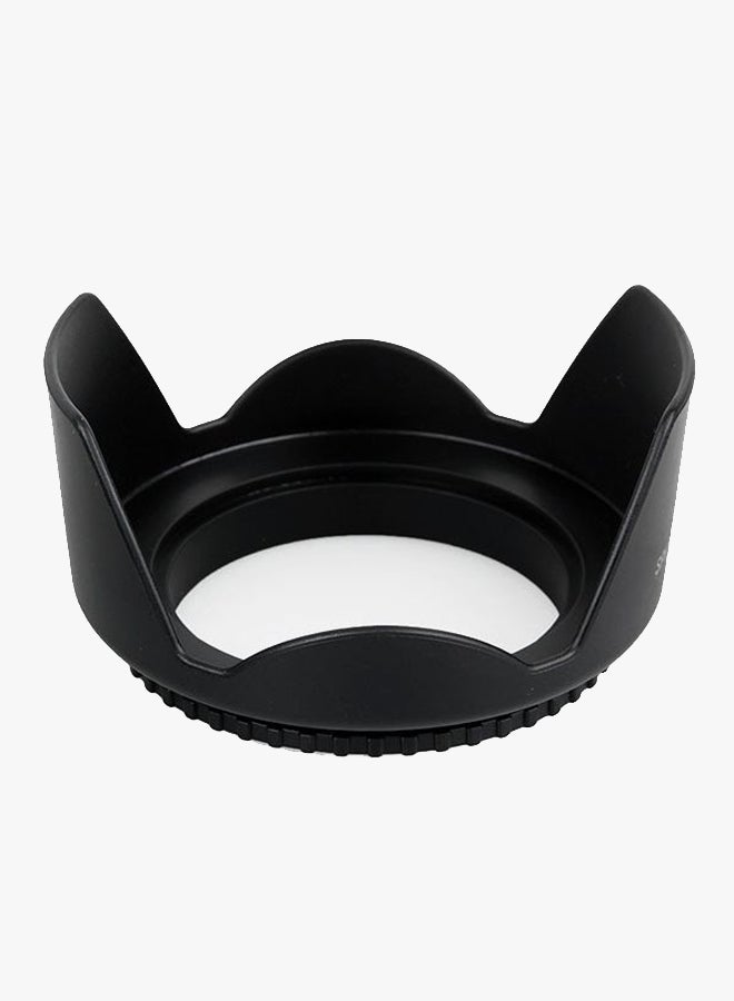 52mm Tulip Flower Lens Hood Mount For DSLR Camera Black  - Image 3