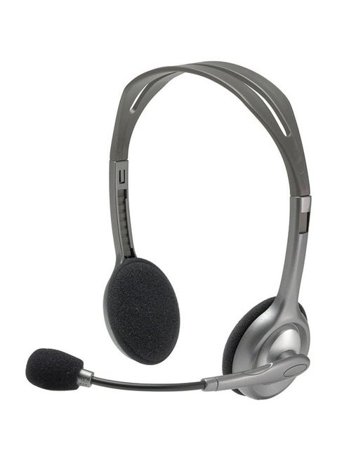 Logitech Stereo Headset H110 with Noise Cancelling Microphone - Bulk Packaging - 3.5mm Dual Plug Wired Headset