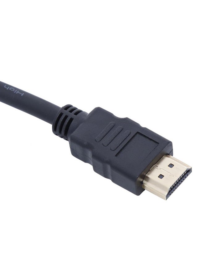 كابل HDMI أسود ذكر إلى ذكر بطول 10 أمتار أسود - Image 3