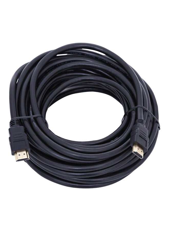 كابل HDMI أسود ذكر إلى ذكر بطول 10 أمتار أسود - Image 1