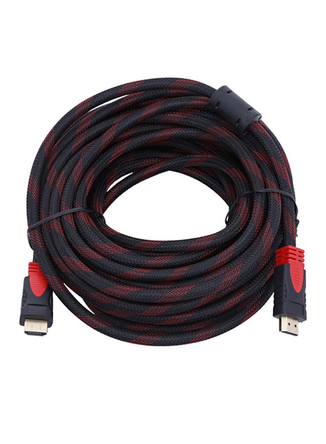 10 Meter HDMI Nylon Cable Male to Male black - Image 1