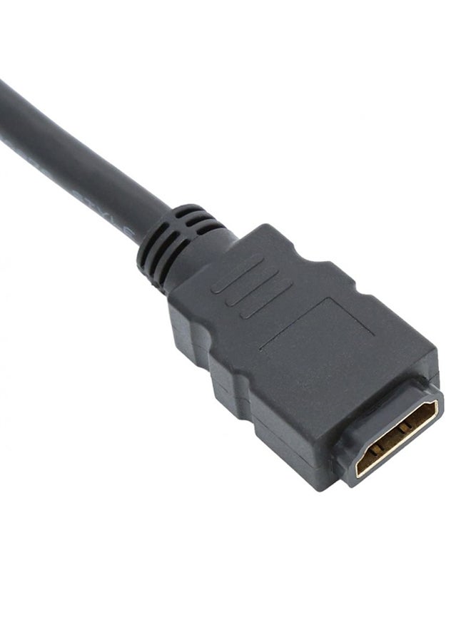 ثري ام - كابل HDMI ذكر إلى أنثى 3 م أسود - Image 1