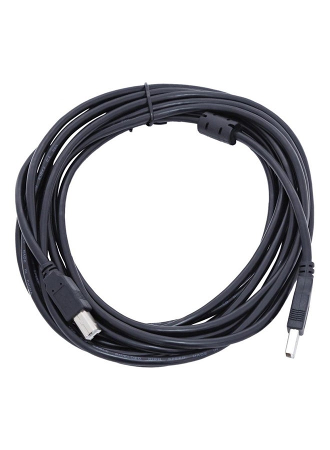 كابل طابعة USB 2.0 بطول 5 أمتار أسود - Image 1