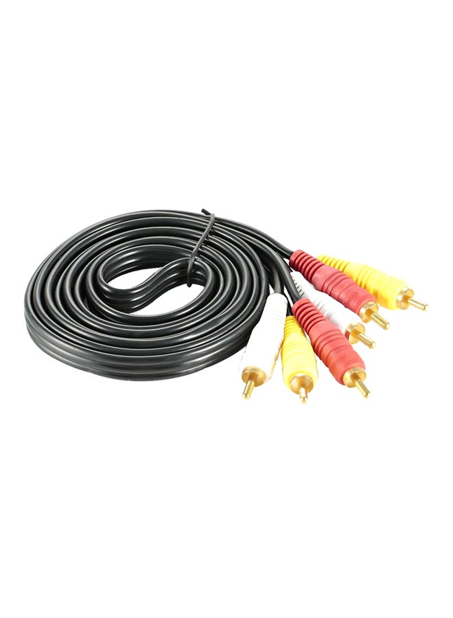 Lecxo A/V Cable 1.8 Meter 3RCA Cable black - Image 1