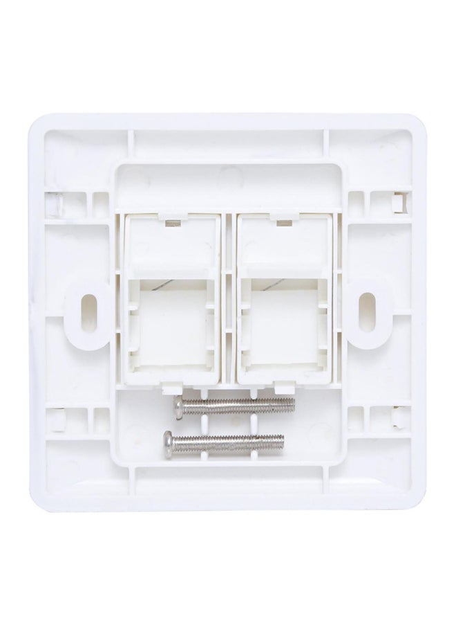Rj 45 Faceplate 2 Port Connector White