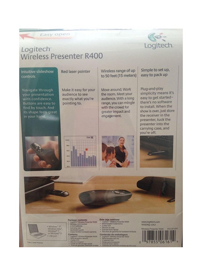 لوجيتيك - جهاز عروض تقديمية لاسلكي R400 أسود - Image 1