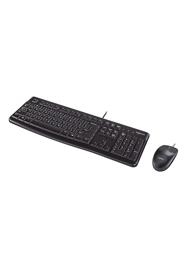 Logitech - MK120 USB Keyboard And Mouse Set black US Layout Black - Image 1