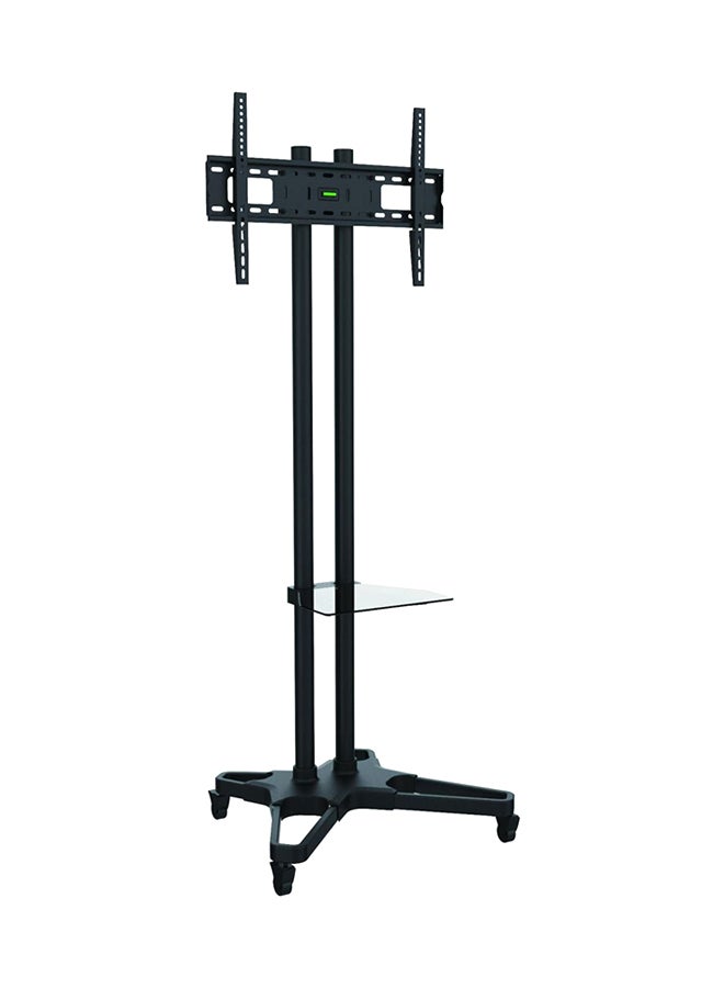 T1021B LCD LED Plasma Flat Panels Stand with Wheels Mobile fits 37 black 