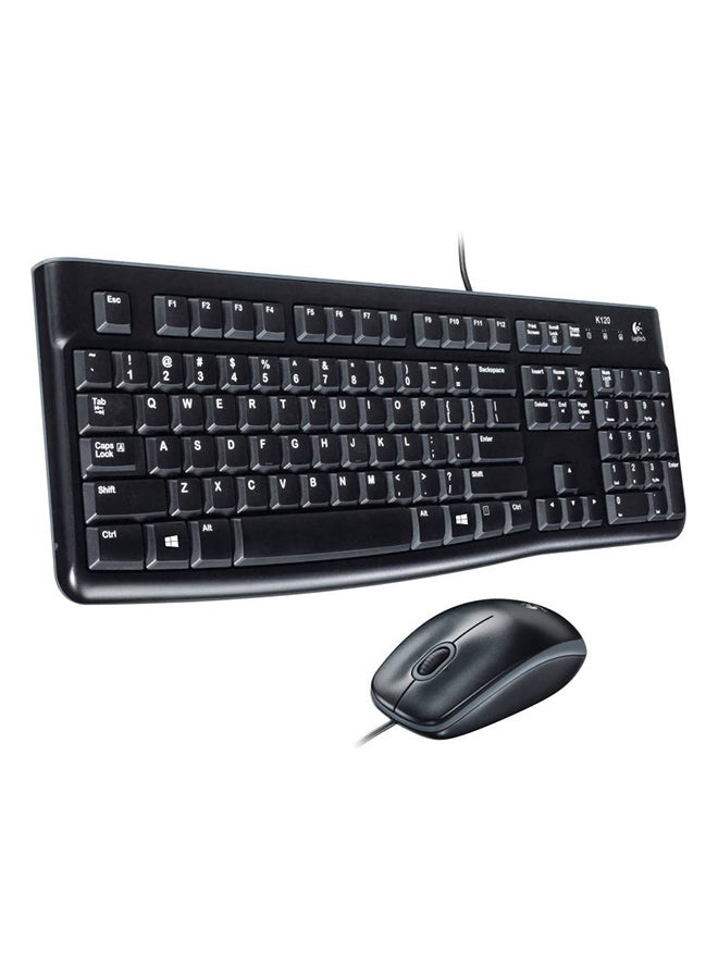 Logitech K120 Keyboard And M90 Optical Mouse black  - Image 1