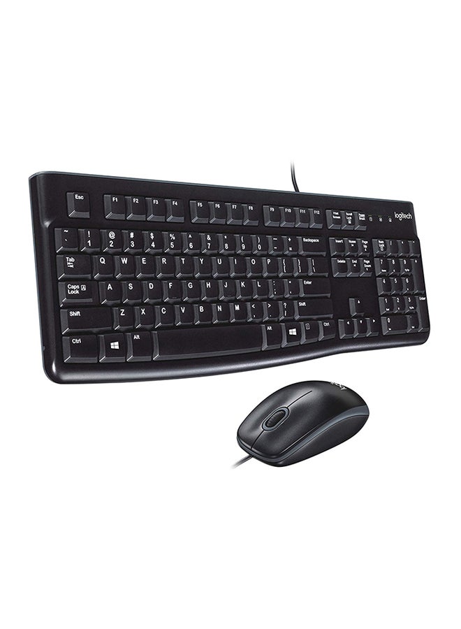 Logitech - MK120 USB Keyboard And Mouse Set black US Layout Black - Image 1