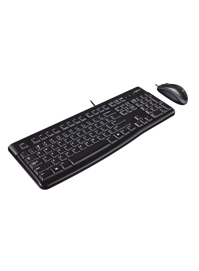 Logitech - MK120 USB Keyboard And Mouse Set black US Layout Black - Image 1
