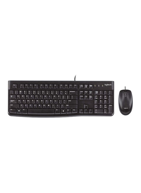 MK120 USB Keyboard And Mouse Set black US Layout Black