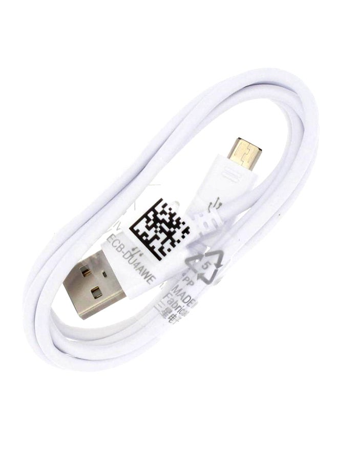 USB To Micro USB Data Cable White - Image 1