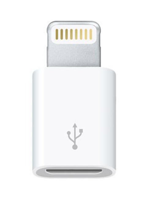 Lightning To Micro USB Adapter White
