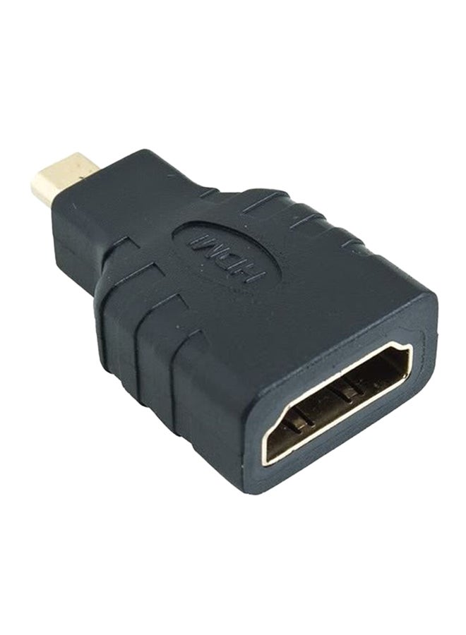 HDMI Female To Micro HDMI Male Adapter Connector Black