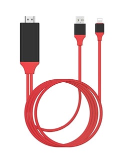 Lightning To HDMI Adapter For iPhone 7/7 Plus/6/ iPad Pro Models Black/Red