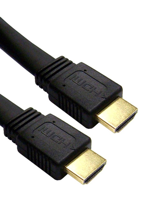 محول بمنفذ HDMI ذكر إلى ذكر كامل الوضوح بدقة 1080 بيكسل لأجهزة التلفاز كاملة الوضوح ثلاثية الأبعاد أسود
