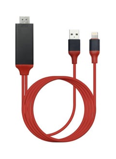 Lightning To HDMI Adapter Red/Black