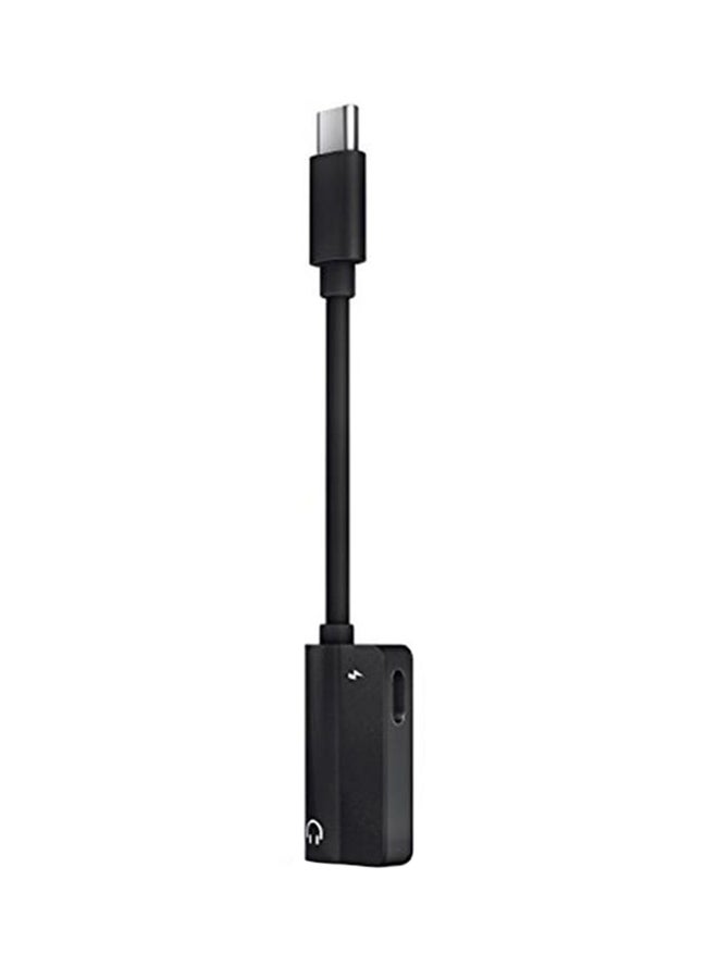 محول 2 في 1 من Type-C إلى Type-C مقاس 3.5 مم أسود - Image 2