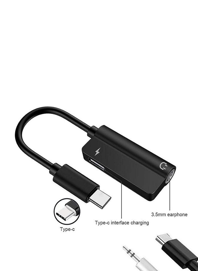 محول 2 في 1 من Type-C إلى Type-C مقاس 3.5 مم أسود - Image 3