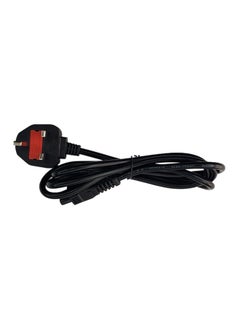 3 Pin UK Socket Power Cable Black