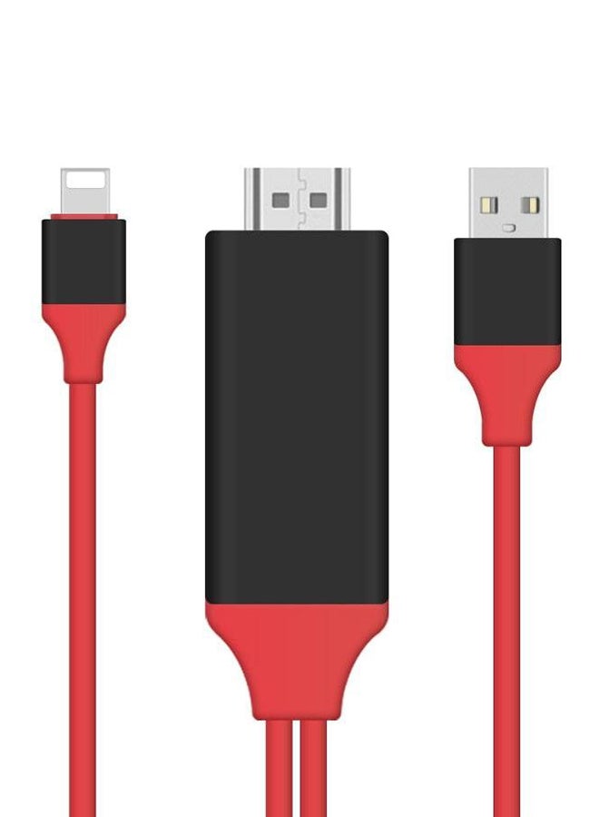 Lightning To HDMI Adapter Red/Black - v1550842106/N20899896A_1