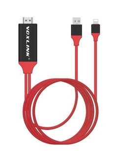 Lightning To HDMI Adapter Red/Black