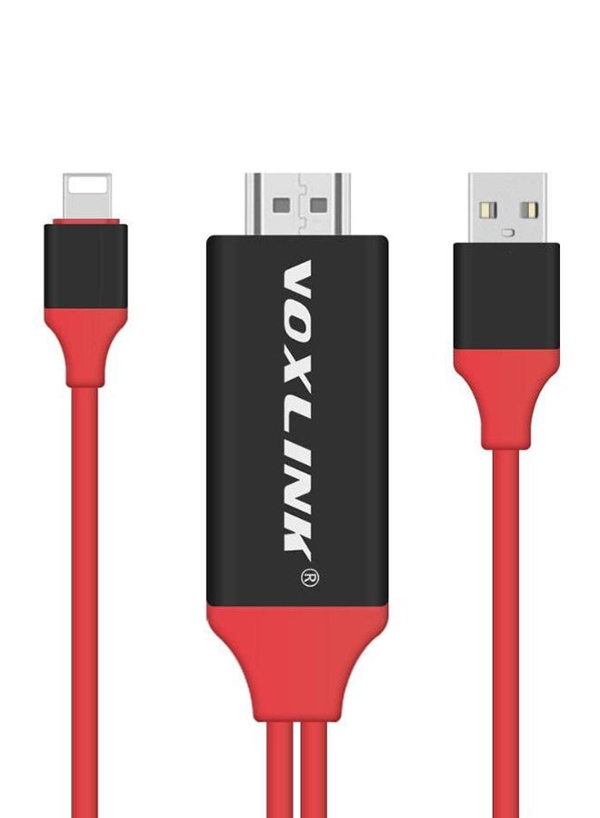VOXLINK - Lightning To HDMI Adapter Red/Black - Image 1
